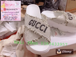 Sandal đế bự đính đá ORDER ( kèm video + ảnh thật )