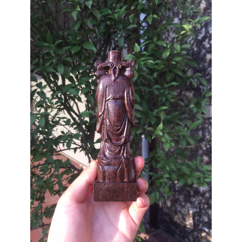 Tượng thần tài gỗ mun cao 10 cm