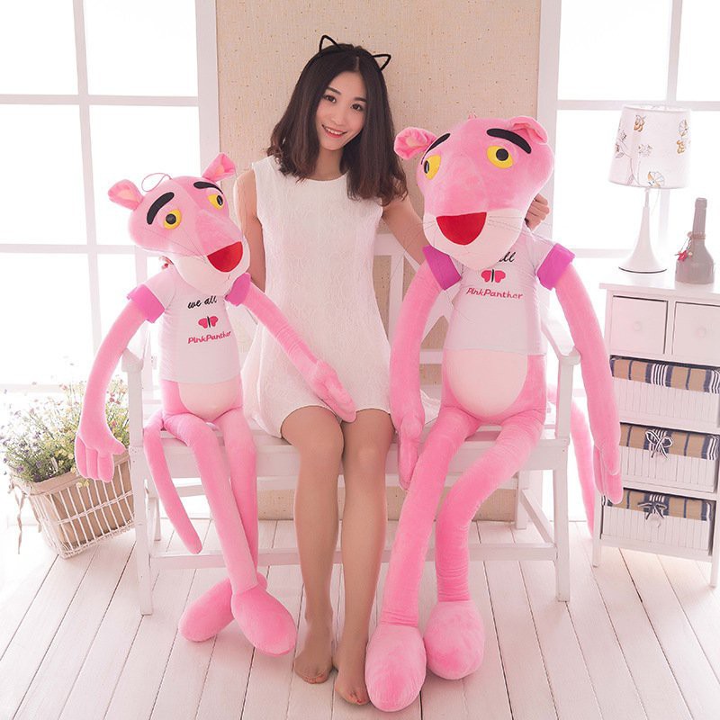 Gấu Bông Đồ Chơi Cho Bé Báo Hồng Pink Panther đủ size vải nhung cao cấp 100% Bông Gòn