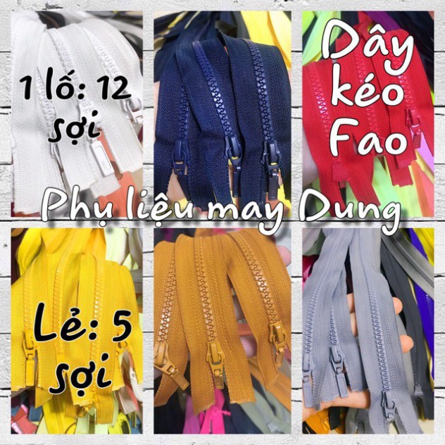 AS1 PBO Dây kéo Fao áo khoác dài 60cm, 70cm: giá 1 sợi 50 AS1