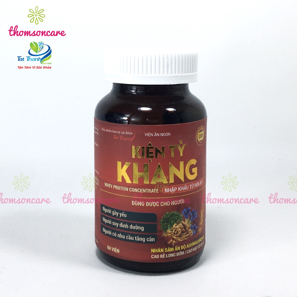 Viên tăng cân từ Whey Protein cô đặc nhập khẩu từ Mỹ - Ăn ngon Kiện Tỳ Khang, có thêm Vitamin và nhân sâm