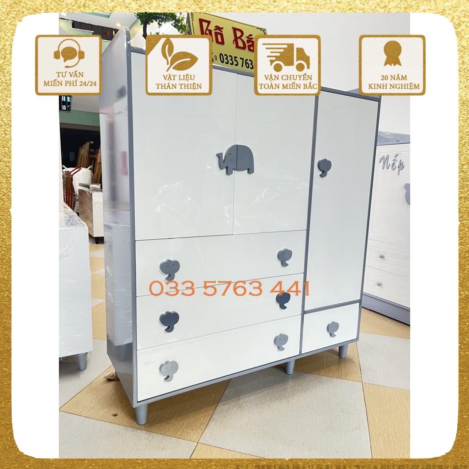 Tủ quần áo cho trẻ em kích thước lớn, màu sắc đa dạng