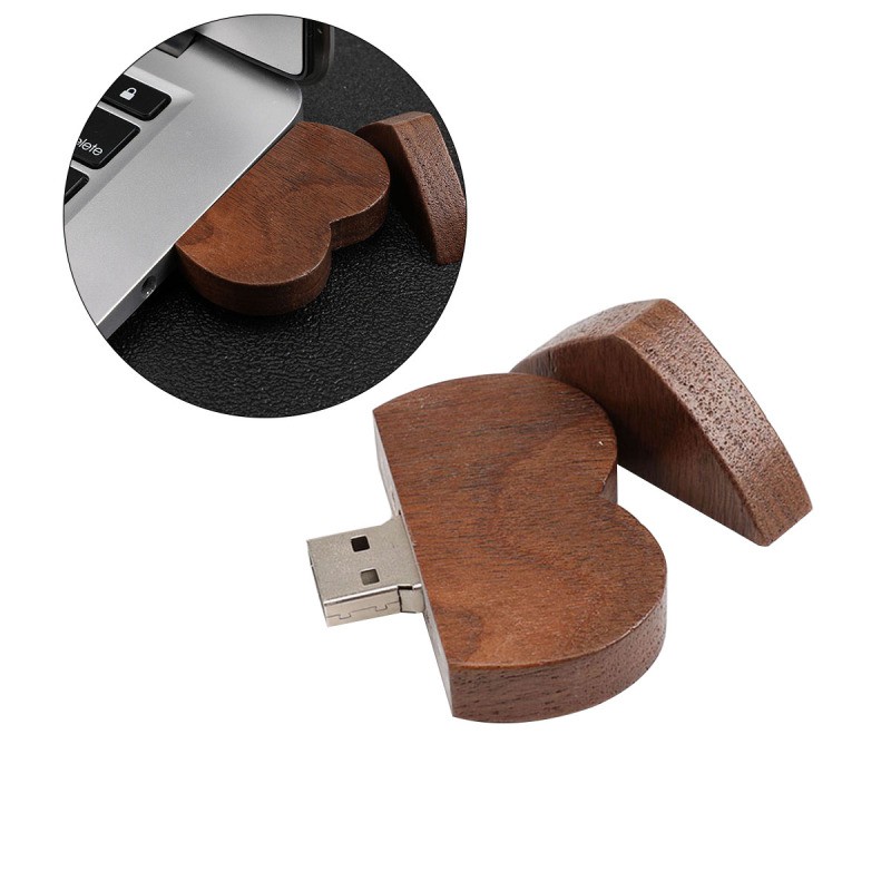 1 Usb Hình Trái Tim Bằng Gỗ Siêu Nhẹ Dễ Thương | BigBuy360 - bigbuy360.vn