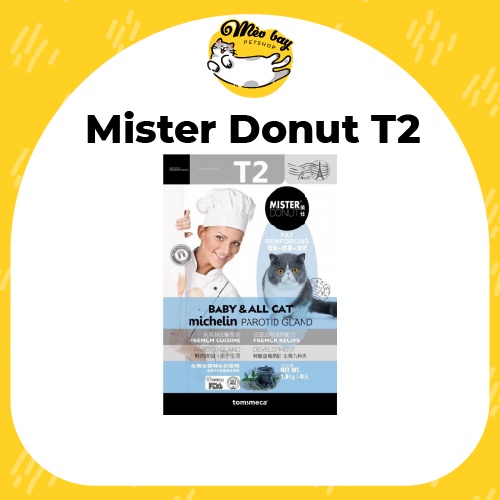 Hạt thức ăn cho mèo Mister Donut T2 cho mèo trưởng thành - bao lớn tiết kiệm