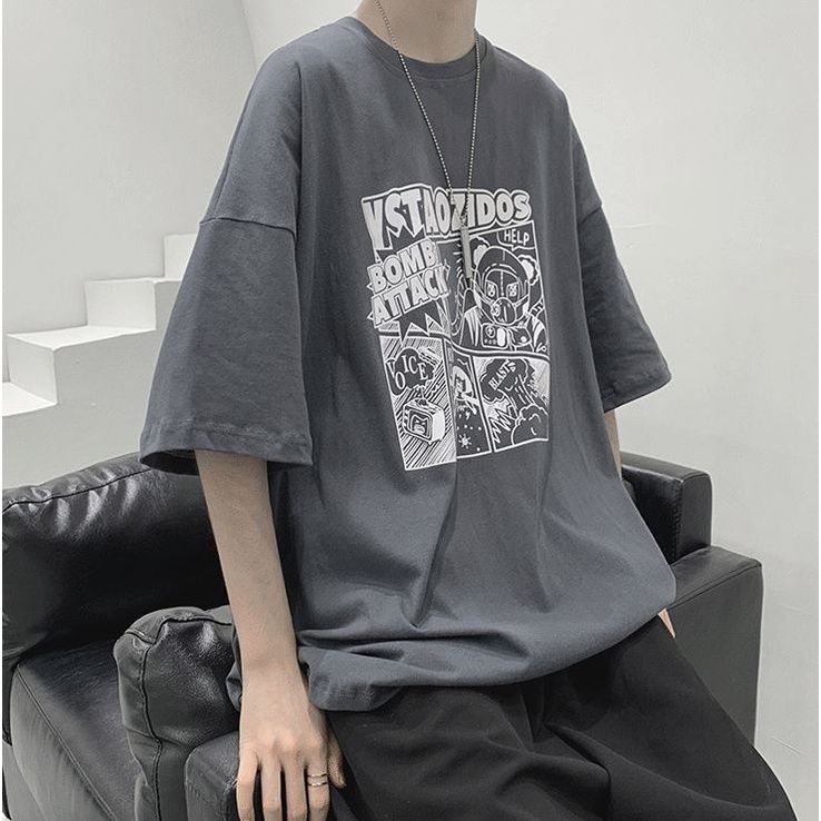 Áo thun tay lỡ nam nữ, áo phông unisex form rộng chất cotton | BigBuy360 - bigbuy360.vn