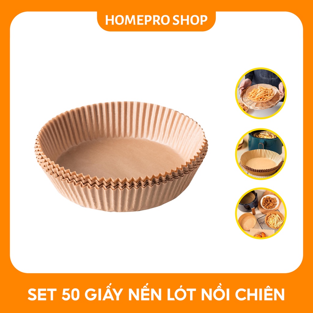 Set 50 giấy nến lót nồi chiên không dầu