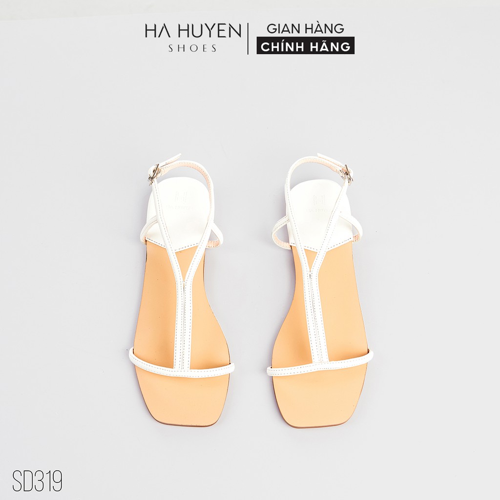 Sandal bệt nữ Hà Huyền Shoes quai mảnh chữ T bọc gót chân nữ tính - SD319