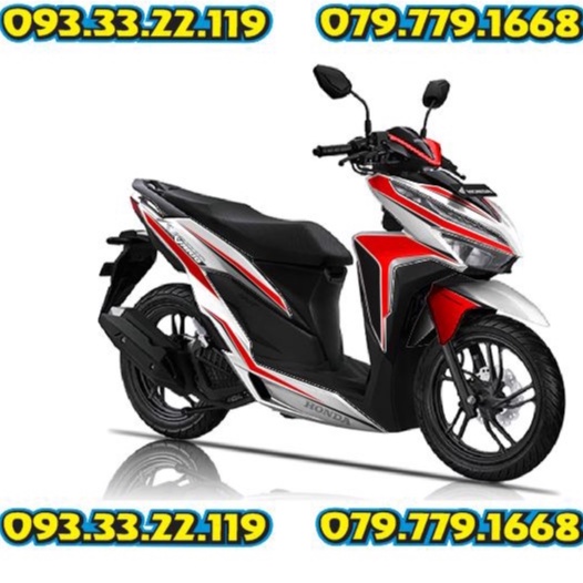 Tem Rời Honda Vario 150 Dán Xe Trắng Phối Đỏ