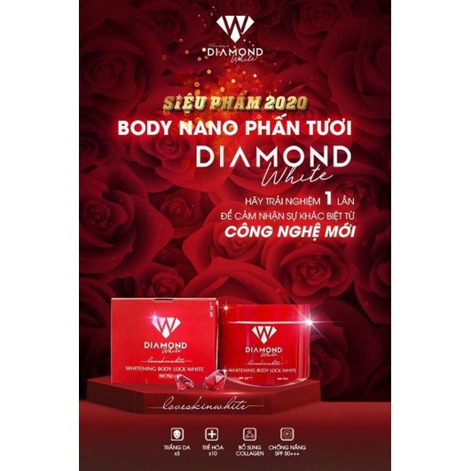 Kem body nano phấn tươi Diamond White chính hãng