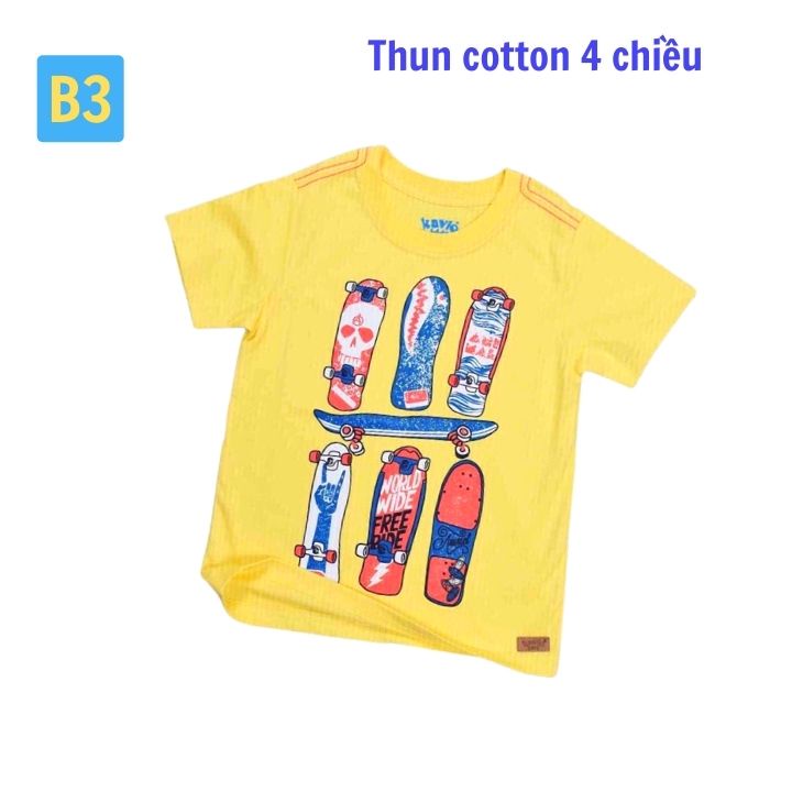 Áo thun bé trai siêu nhân từ 13-48kg  - Áo thun trơn- Thun cotton thấm hút mồ hôi -Tomchuakids.