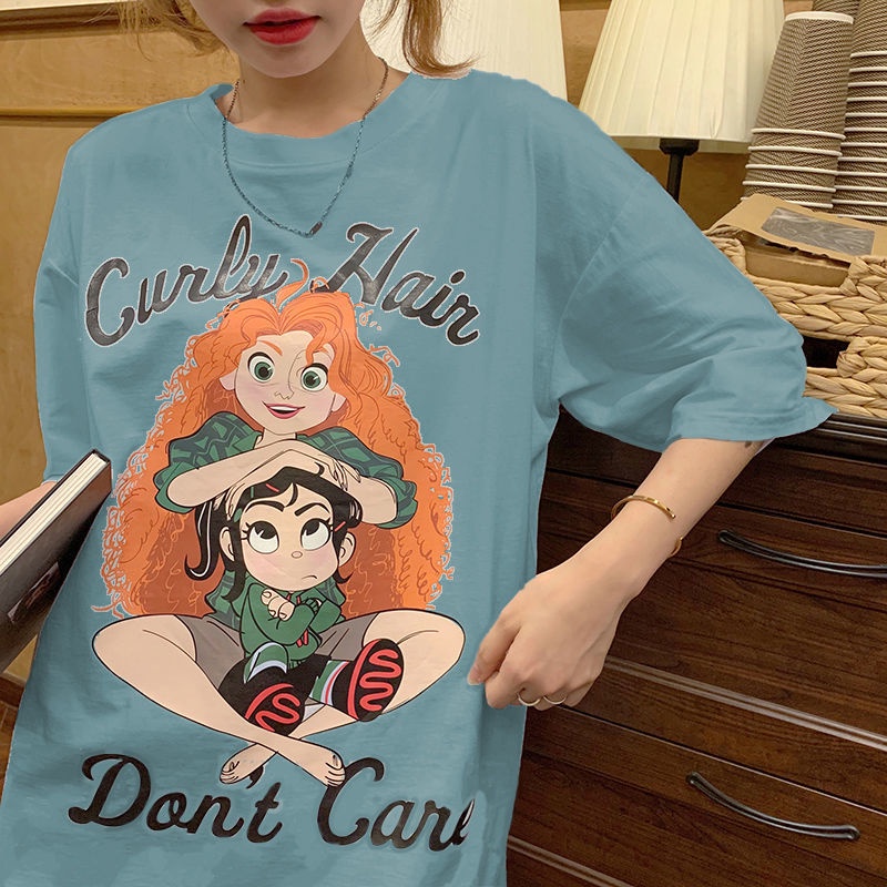 Áo thun ngắn tay dáng rộng thiết kế mới ngọt ngào phong cách Hàn Quốc dành cho nữ