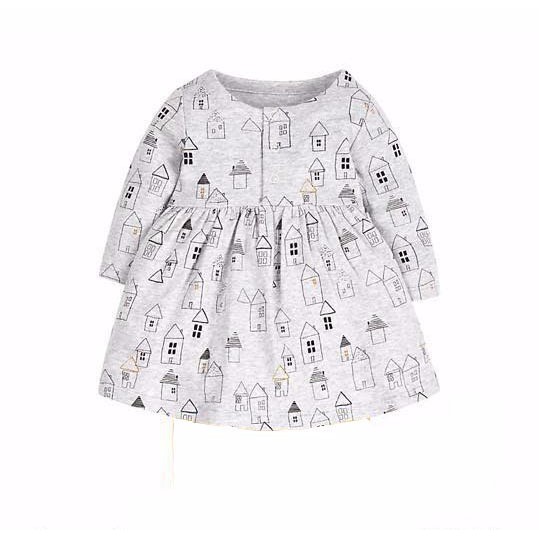Đầm thun tay dài Mothercare cho bé gái 0-9M D462