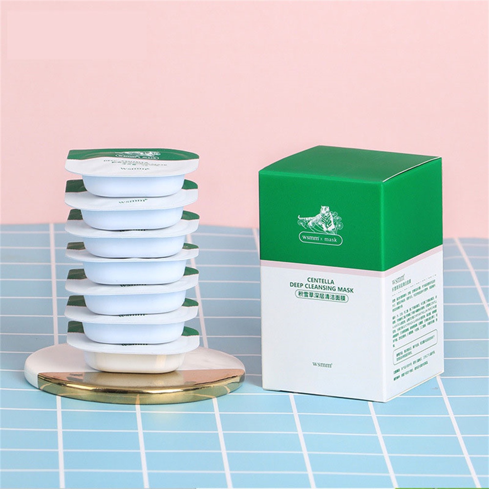 Set 7 mặt nạ bùn Centella Asiatic dưỡng ẩm kiềm dầu làm sạch sâu 5g*7