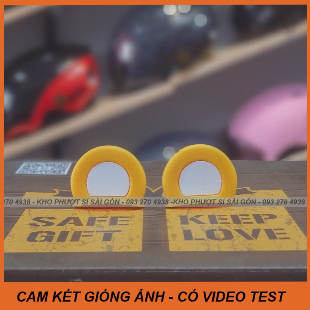 Cặp tai gấu gắn mũ bảo hiểm 3/4 bằng nhựa kèm keo dán - Phụ kiện tai gấu nhựa gắn nón