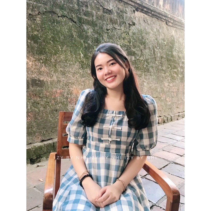 ĐẦM VÁY KẺ CARO BIGSIZE CÚC SƯỜN XÁM BABYDOLL - IZYBYNHI | BigBuy360 - bigbuy360.vn