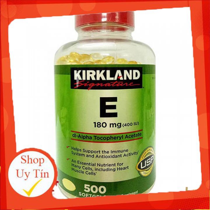 Vitamin E Thiên Nhiên 400 I.U Kirkland Signature 500 Viên Của Mỹ