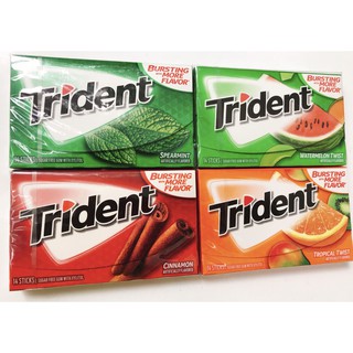Kẹo cao su Trident 14 miếng ( quế, bạc hà, cam xoài kiwi, dưa bở ) date T06.2020