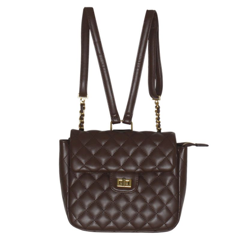 Ba Lô Đeo Vai Một Bên Vai Thiết Kế Kim Cương Phong Cách Preppy Phong Cách Mới