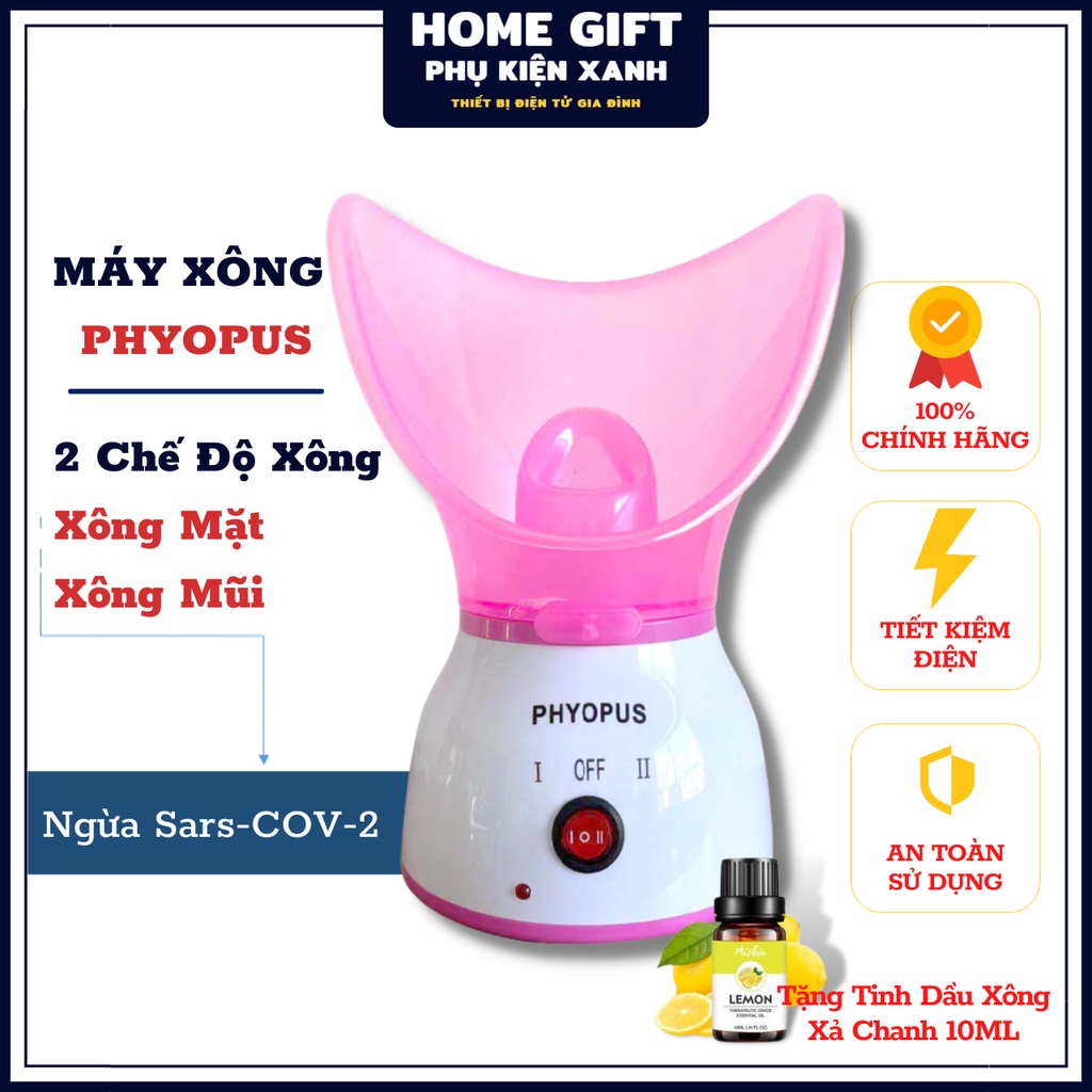 Máy Xông Mặt Mini PHYOPU Với 2 Chế Độ Xông Mũi Và Mặt Tinh Dầu Hoa Quả Ngăn Ngừa Covid