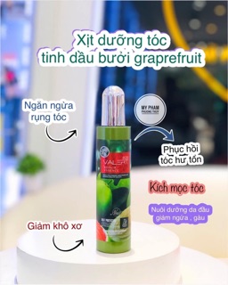 Xịt dưỡng tóc tinh dầu bưởi ORGANIC GRAPE FRUIT