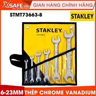 Bộ cờ lê 2 đầu miệng STANLEY STMT73663-8 6-23MM, thép chrome vanadium, dùng lắp ráp, sửa chữa, bảo trì - Chính hãng