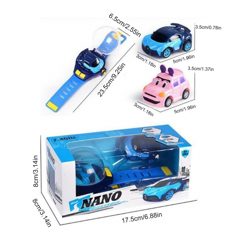 Đồ Chơi Xe Đua Mini Điều Khiển Từ Xa Đeo Tay 2.4Ghz Sạc USB Dễ Thương Cho Bé Trai Và Bé Gái
