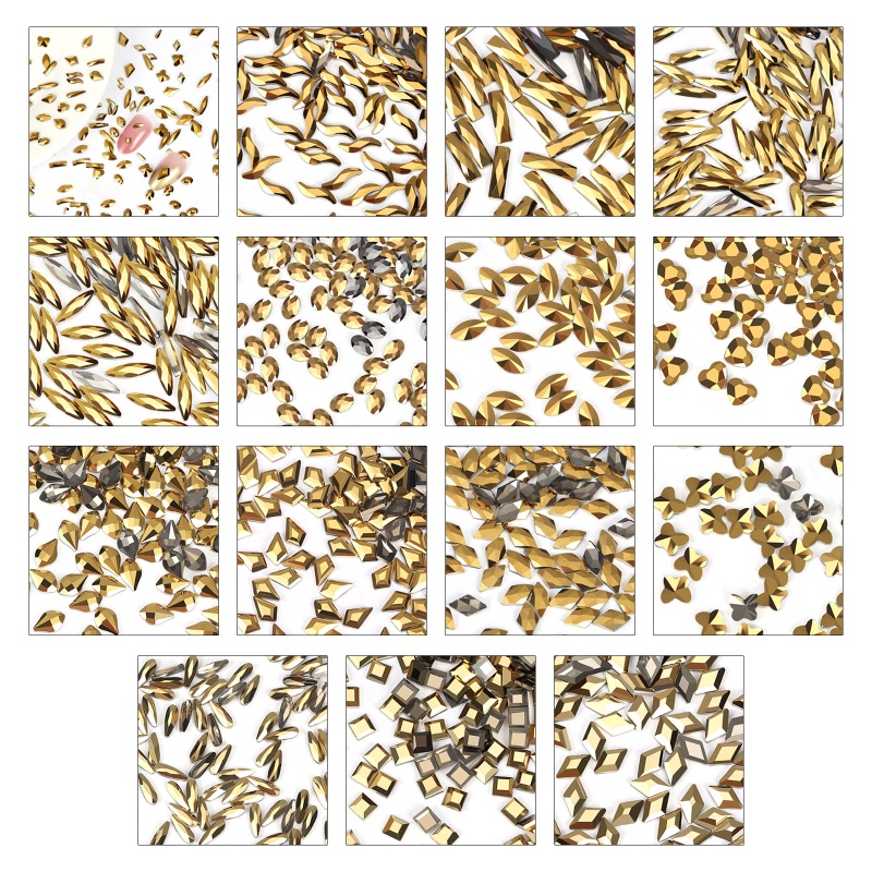 Đá Quý 3D Màu Vàng Trang Trí Móng Tay