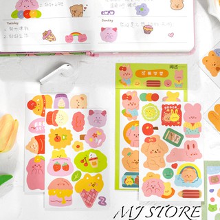 Sticker gấu cute WSTZ006 - mjstore