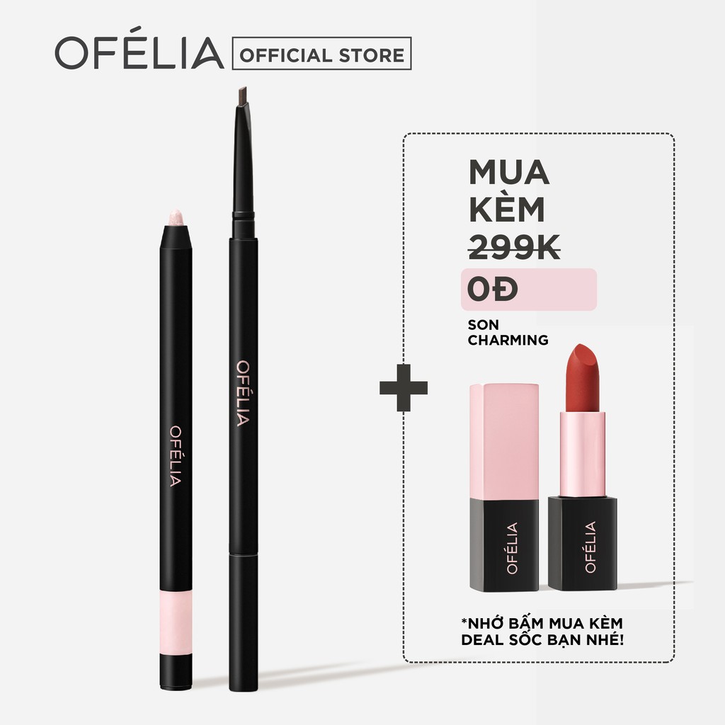 Set Chì Kẻ Mày + Chì Nhũ Mắt OFÉLIA (0.05g x 0.5g)