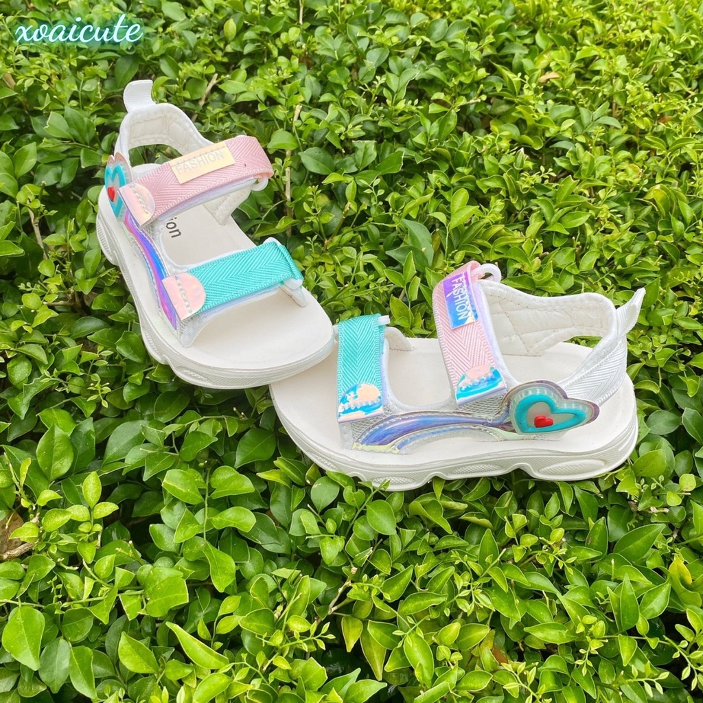 Dép sandal quai hậu cho bé gái , giày có quai dán có size từ 26 đến 37