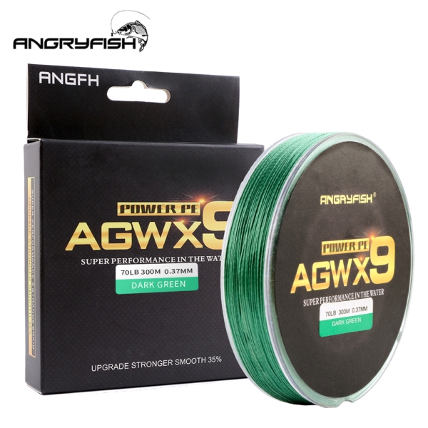 Dây câu cá siêu chắc ANGRYFISH X9 PE 15LB-100LB chiều dài 300m