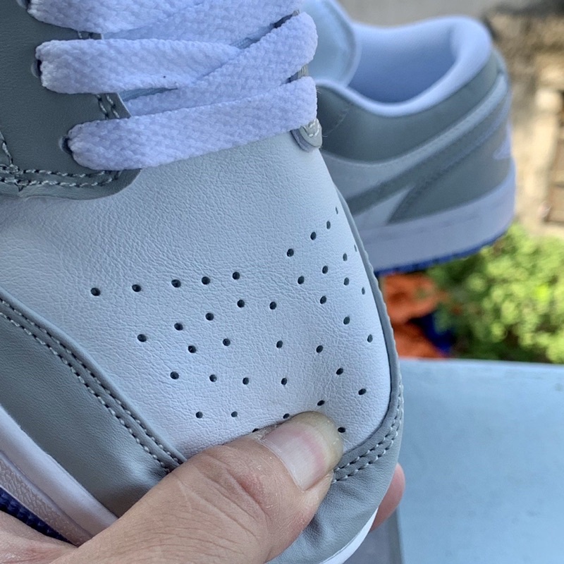 Giày jordan xám đế xanh, Jordan 1 cổ thấp màu xám đế xanh nam nữ, Giày JD air xám xanh bản đẹp dễ phối đồ