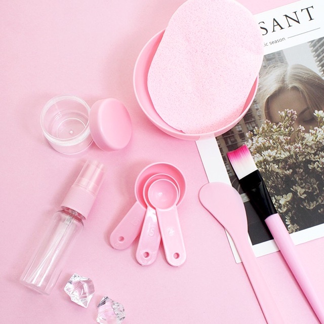 BỘ KIT CHÉN CỌ SKINCARE 9 MÓN PHA MẶT NẠ