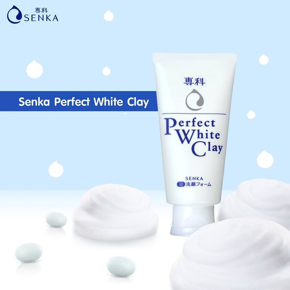 SENKA - Sữa rửa mặt đất sét Perfect White Clay 120g