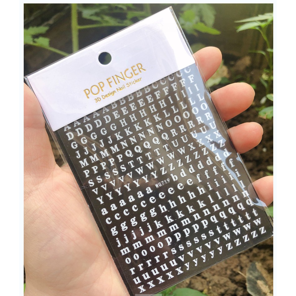 Sticker hình chữ cái