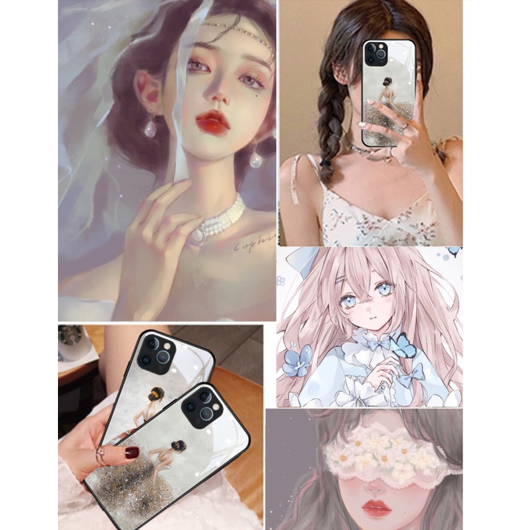 Dmy Ốp Điện Thoại Mặt Kính Cường Lực Cho iphone 13 pro max 14 15 plus 12 mini 11 6s 6 plus 7 8 x xs max xr