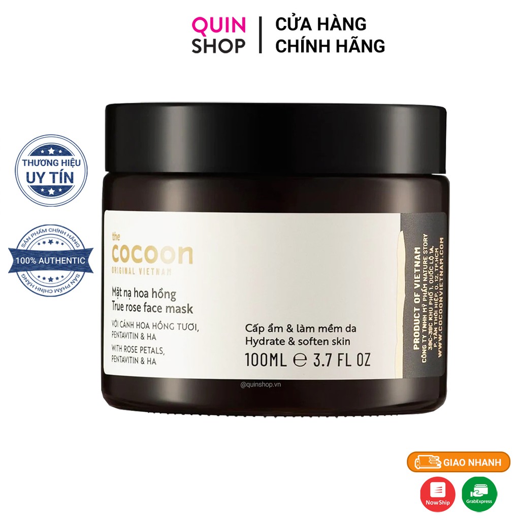 Mặt Nạ Hoa Hồng The Cocoon True Rose Face Mask
