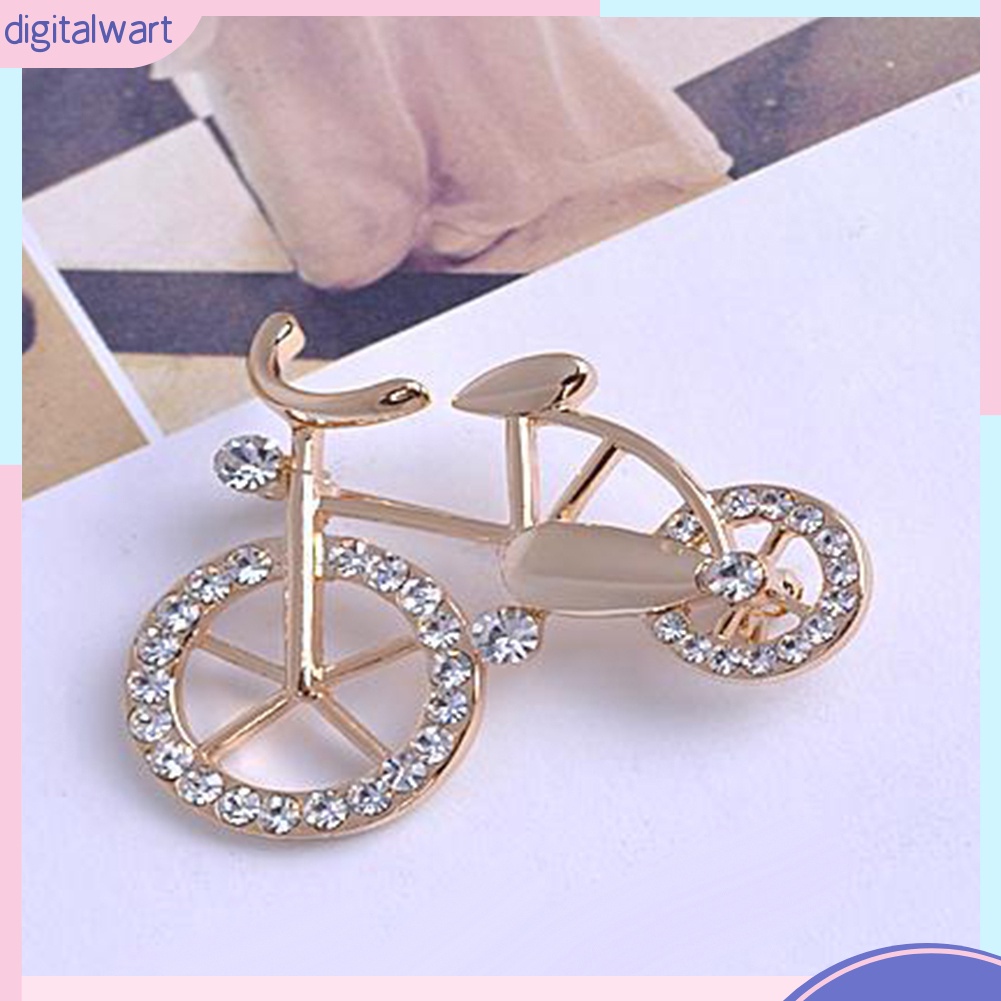Trâm Cài Áo Hình Xe Đạp Đính Đá Thời Trang
