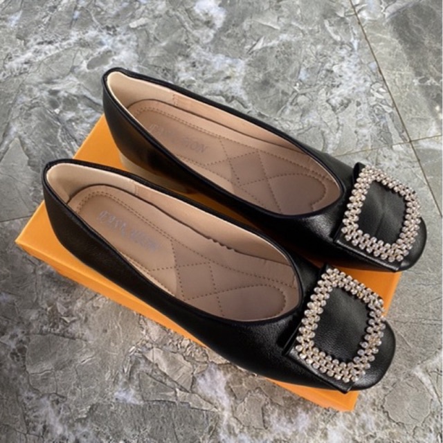 Giày búp bê da 2p cho nữ, Giày bệt êm chân, da mềm đẹp, Giày lười mũi tròn hàng Quảng Châu siêu đẹp full hôp