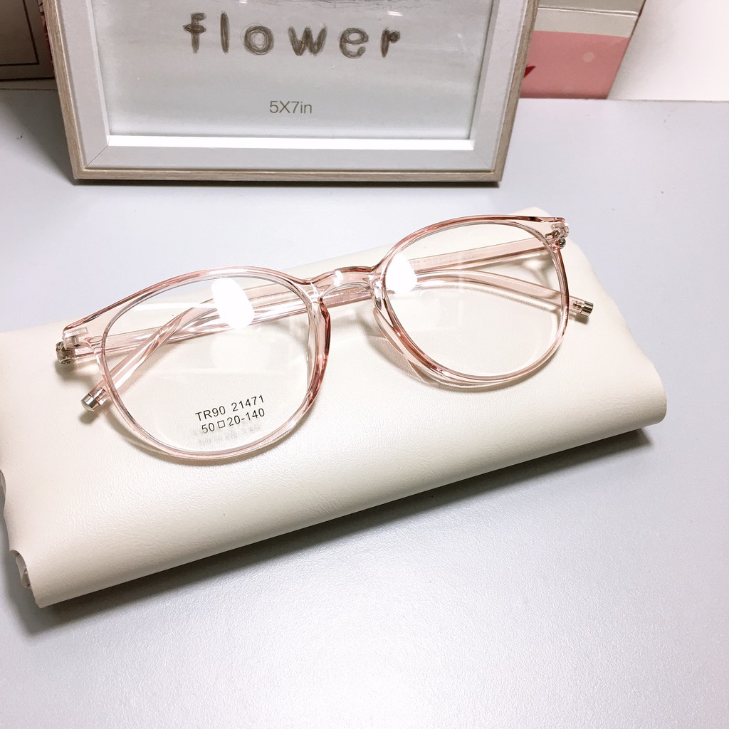 300 Gọng kính tròn 21471 nhận cắt mắt cận viễn loạn