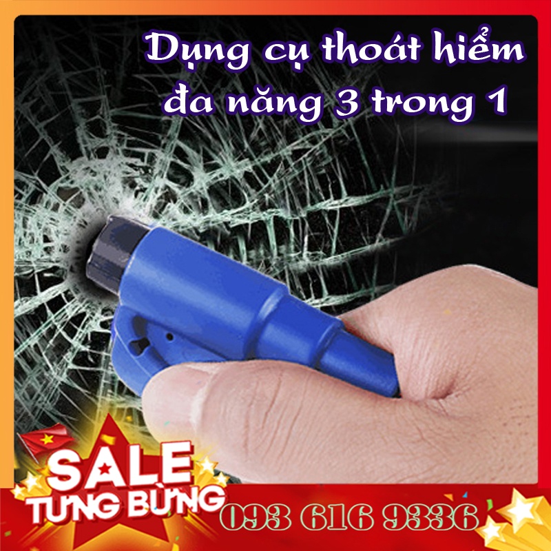 Búa thoát hiểm 𝐅𝐑𝐄𝐄𝐒𝐇𝐈𝐏 trên ô tô xe hơi, Búa , Cắt dây, Còi báo - slc.vn