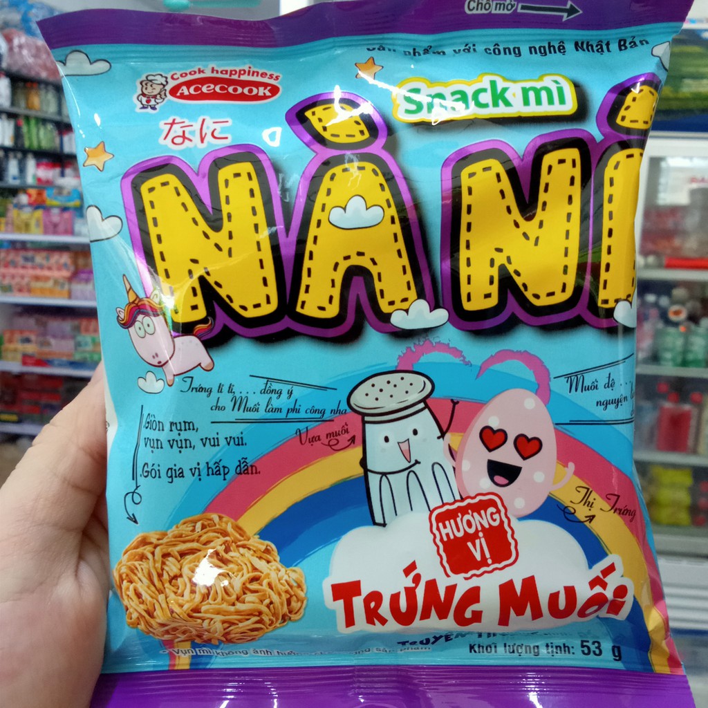 SNACK MÌ NÀ NÍ TRỨNG MUỐI PHÔ MAI MÌ ENAAK GÀ VÀNG