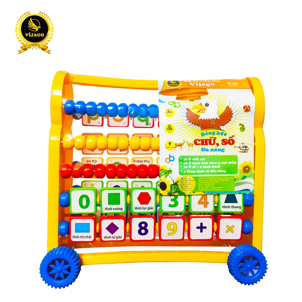 Đồ Chơi Giáo Dục - Vijago - Bảng Chữ Số Đa Năng -