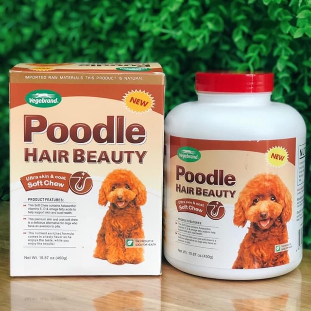 Viên dưỡng mượt lông Poodle Hair Beauty [ 10 viên lẻ ],viên dưỡng mượt lông, giữ màu, phục hồi màu lông cho chó Poodle
