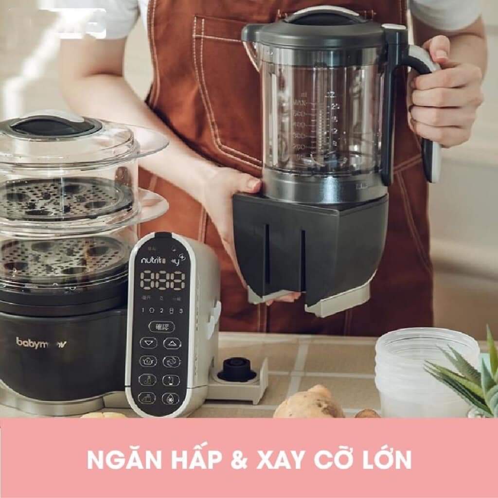 Máy Xay Hấp Đa Năng NUTRIBABY 5in1 Plus BABYMOOV Chính Hãng Nhập Khẩu Pháp