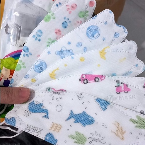 Khẩu trang KF94 trẻ em cho bé từ 6 đên 12 tuôi  combo 100 cái