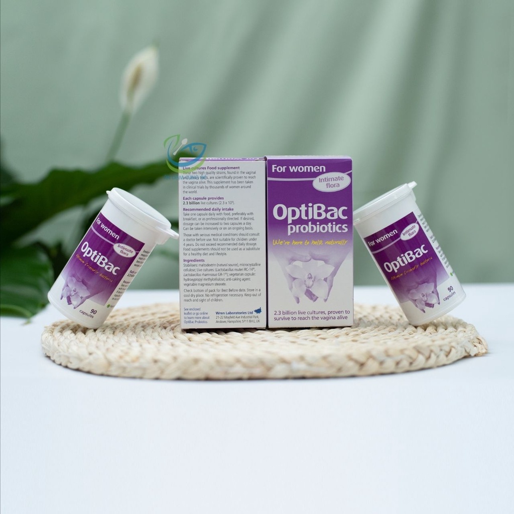Men vi sinh OPTIBAC Probiotics tím hỗ trợ phụ khoa cho phụ nữ chính hãng 50600