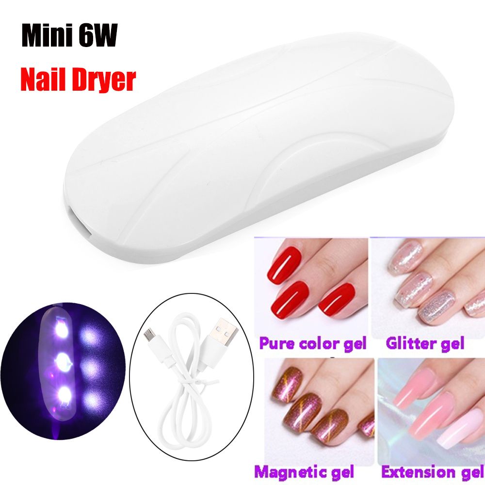 [Hàng mới về] Đèn Led Uv sấy khô móng tay 3 bóng 6w sạc qua cổng usb hợp thời trang cho nữ