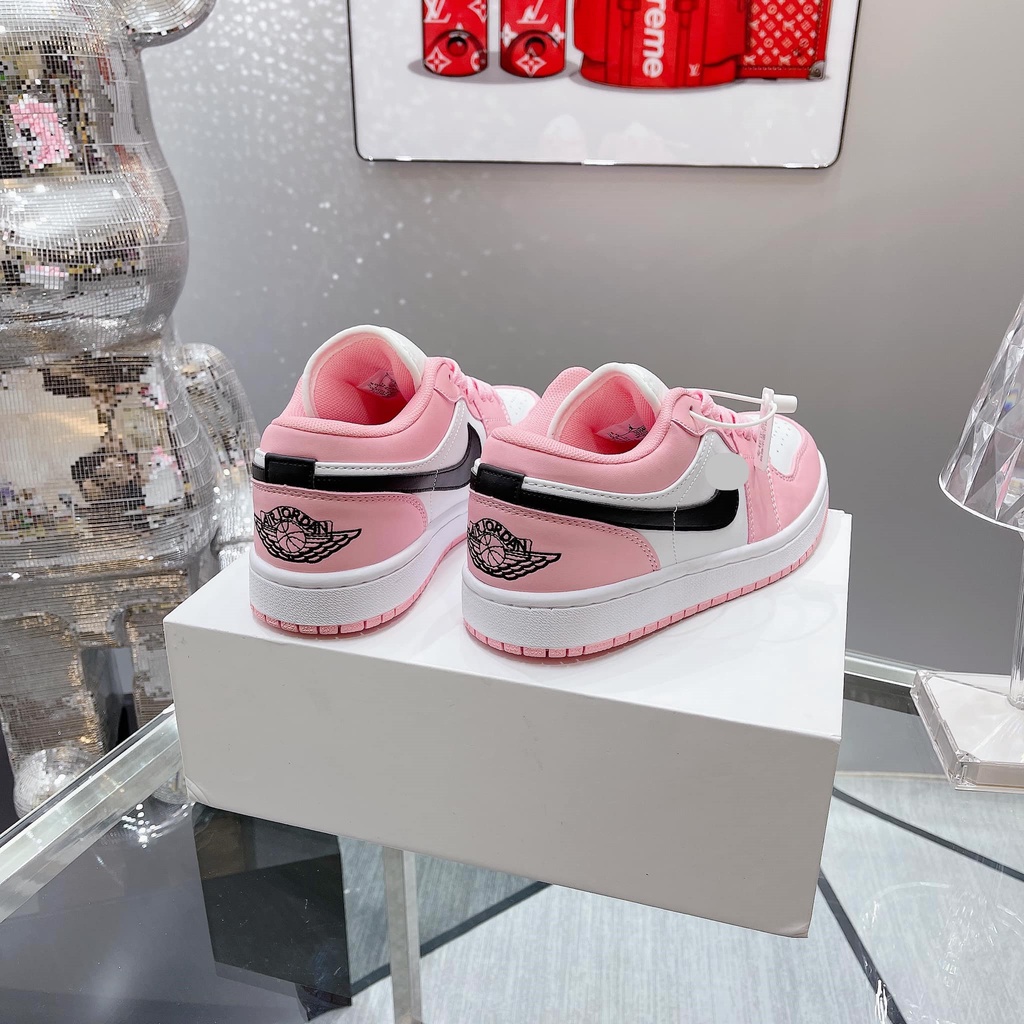 [kem-store] giày JD hồng trắng vẩy sơn, giày thể thao jordan paint drip nữ thấp cổ nữ siêu hot 2021 | BigBuy360 - bigbuy360.vn