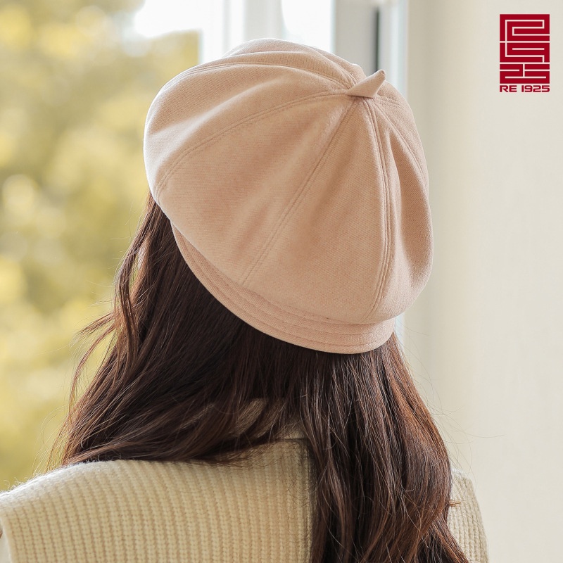 Mũ nồi - nón Beret nữ họa tiết trơn Re1925 Studio BR02